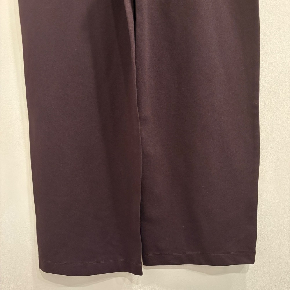 Quince Ultra-Stretch Ponte Wide Leg Pants Espresso Brown XL Minimalist Work New - Picture 7 of 8
